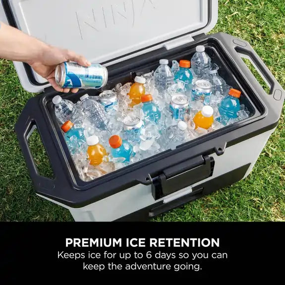Ninja FB151UKWH FrostVault 47 Litre Hard Cooler with Dry Zone, Cloud White