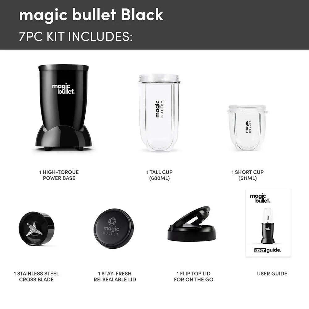 Nutribullet MB1001S Magic Bullet Deluxe Food Blender, Black