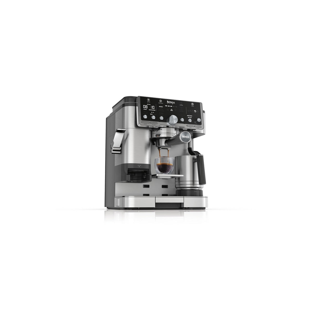 Ninja ES701UK Luxe Cafe Pro Series Espresso Machine, 33.7cm Wide - Black/Stainless Steel