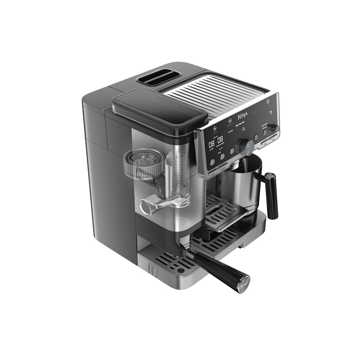 Ninja ES701UK Luxe Cafe Pro Series Espresso Machine, 33.7cm Wide - Black/Stainless Steel