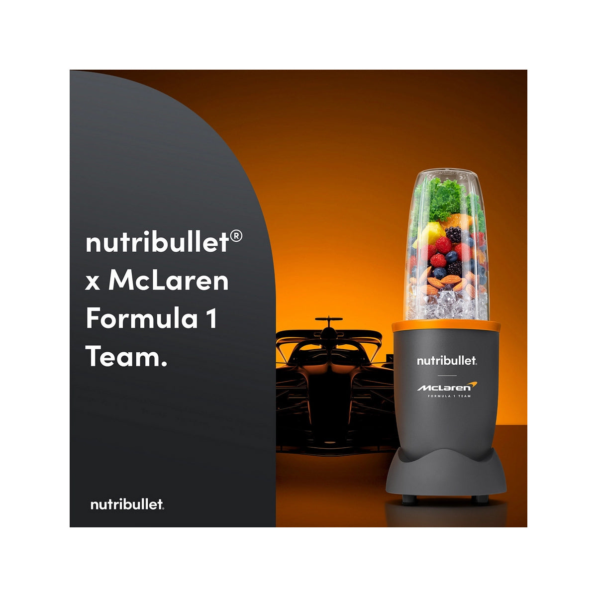Nutribullet NB-201S 02775 McLaren Mastercard F1 Team 900 Series 6-Piece Kit, Portable Blender, 900 W - Grey