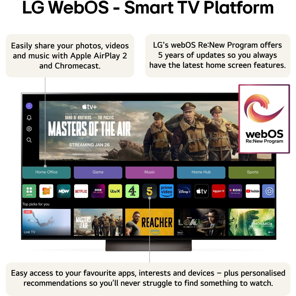 LG OLED55C46LAAEK 55" 4K OLED EVO Smart TV -