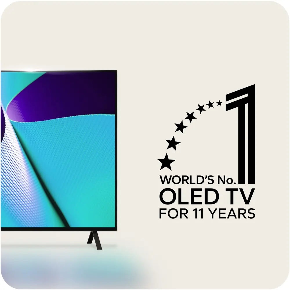 LG OLED65B42LA 65" OLED B4 4K Smart TV, 4K Ultra HD, Black, F Rated