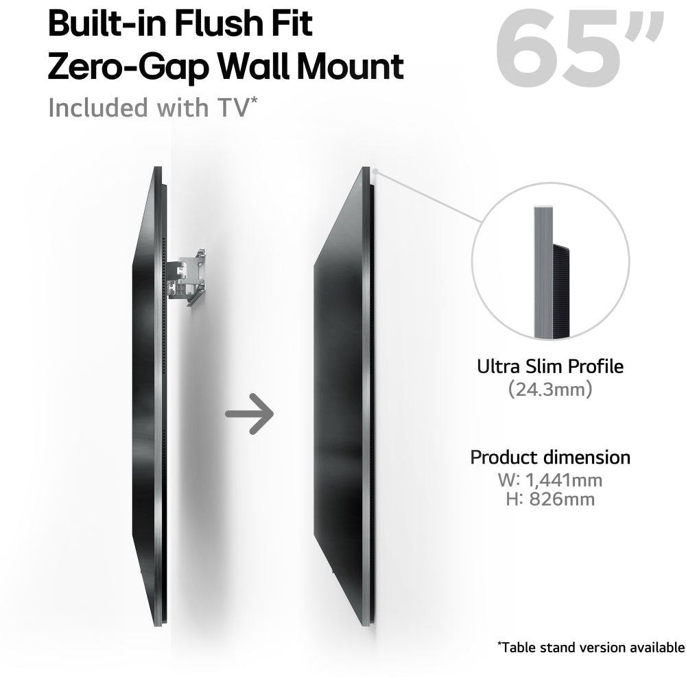 LG OLED65G45LW 65" OLED evo G4 4K Smart TV, 4K Ultra HD, Silver, F Rated