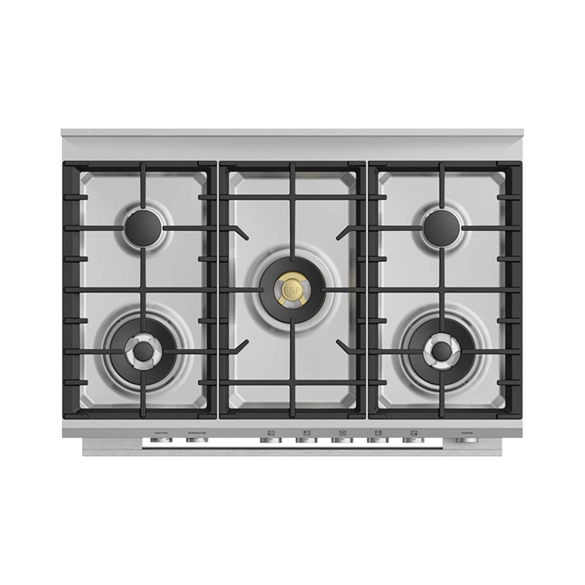 Fisher & Paykel OR90SDG6X1 Series 9 Contemporary Freestanding 5 Burner Dual Fuel Pyrolytic Range Cooker, 89.7cm Wide - Stainless Steel