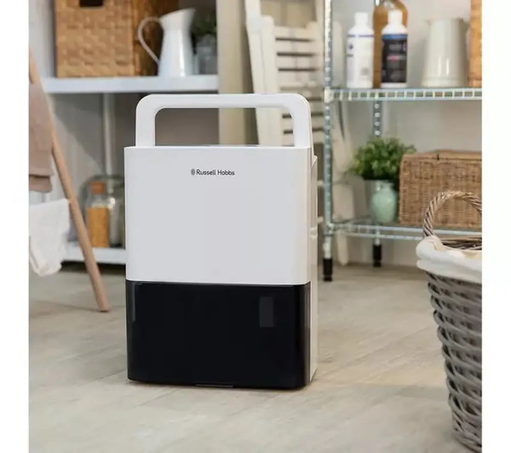 Russell Hobbs RHDH1001 10 Litre Dehumidifier With 2 Litre Water Tank, White & Black