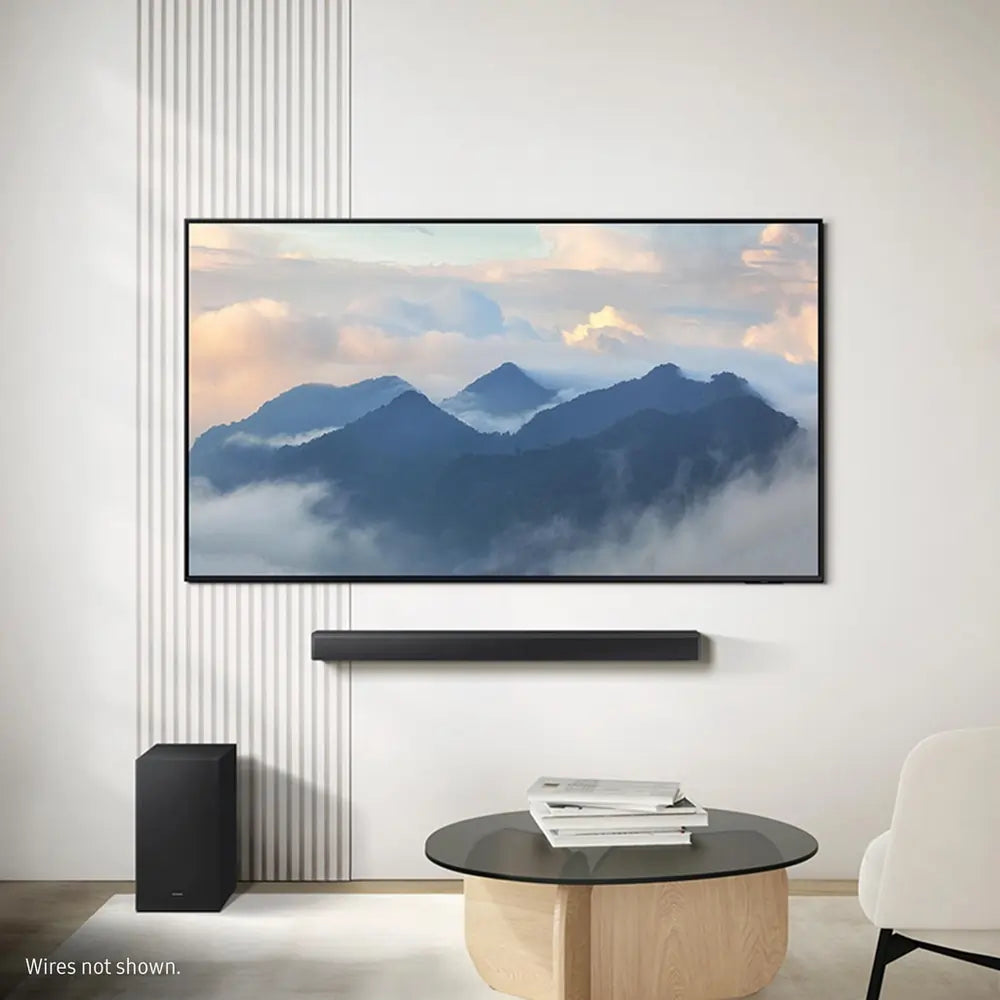 Samsung HW-B650F/XU 3.1ch 370W Soundbar with Wireless Subwoofer Bass Boost and Game Mode, Black