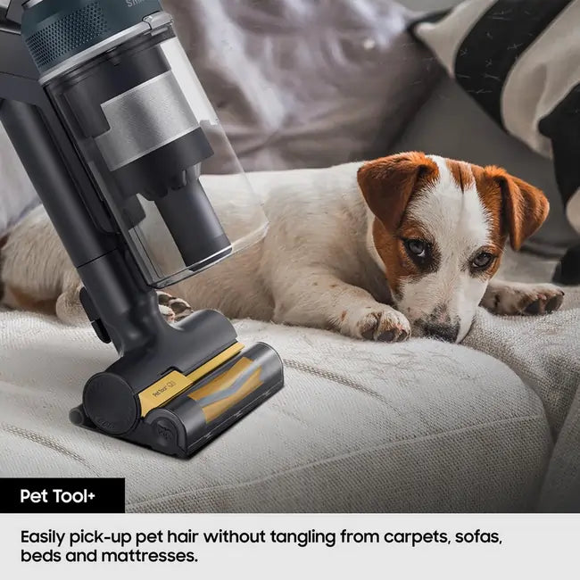 Samsung VS20C8522TN/EU Jet 85 Cordless Pet Vacuum Cleaner With Up To 60 Mins Run Time, Woody Green