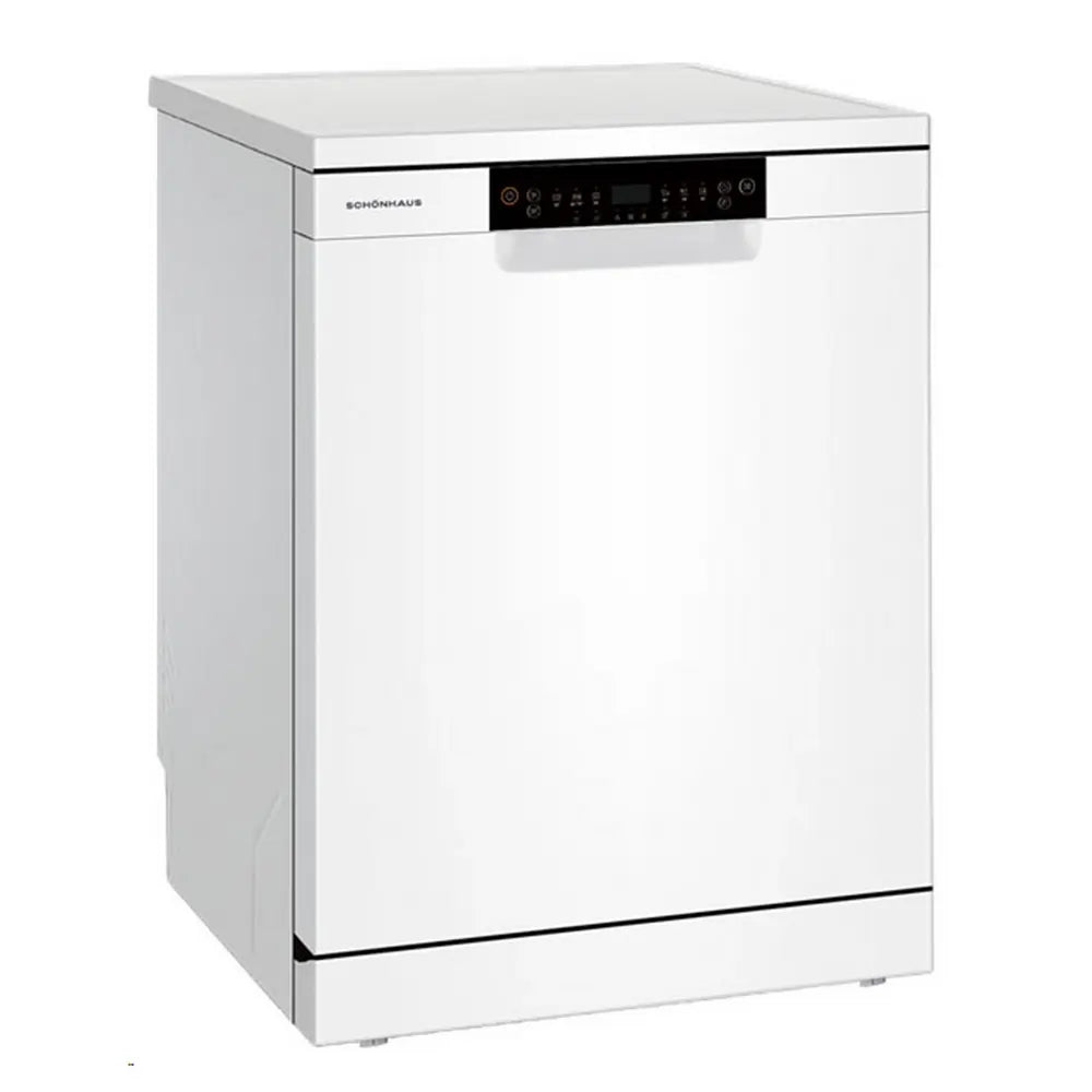Schonhaus DWSF0115FSBW 60cm Freestanding Dishwasher With 15 Place Settings Capacity, White