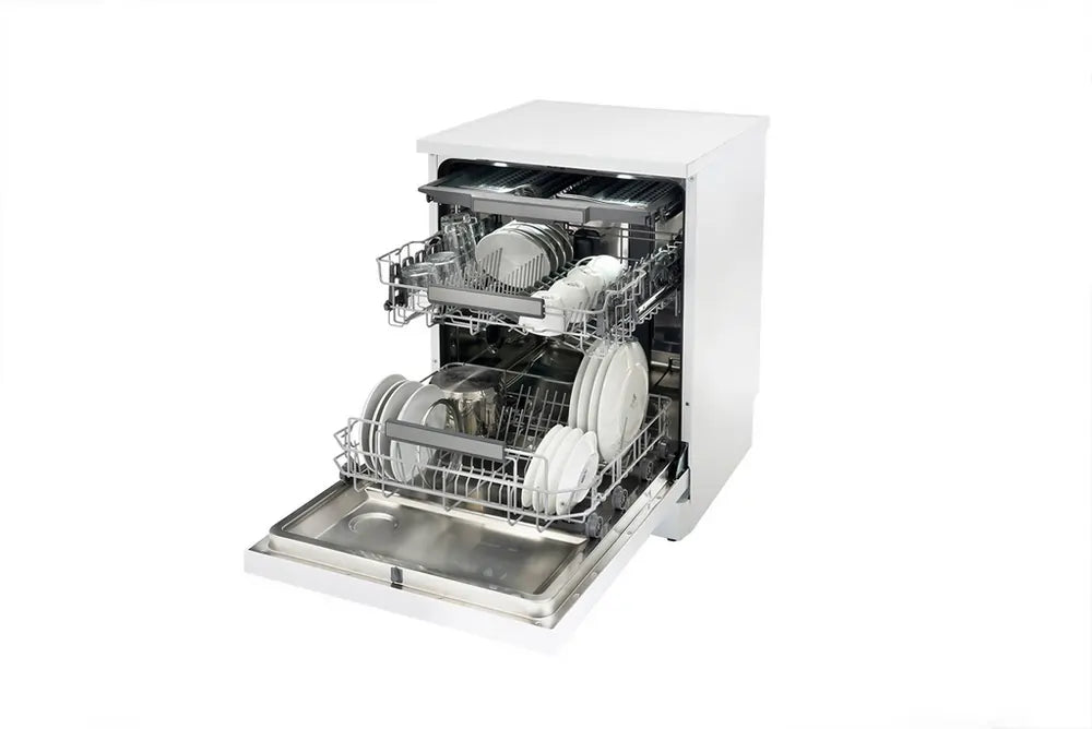 Schonhaus DWSF0115FSBW 60cm Freestanding Dishwasher With 15 Place Settings Capacity, White