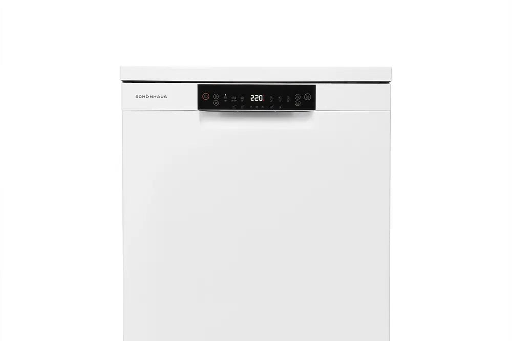 Schonhaus DWSF0115FSBW 60cm Freestanding Dishwasher With 15 Place Settings Capacity, White