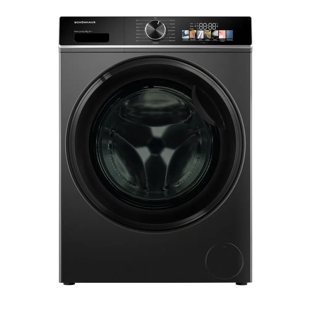 Schonhaus TDSHF018A3G 8kg Heat Pump Tumble Dryer, Graphite