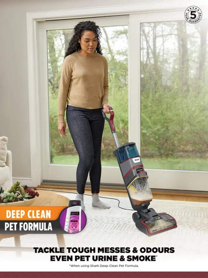 Shark EX220UK CarpetXpert HairPro Pet Deep Carpet Cleaner, Grey/Burgundy