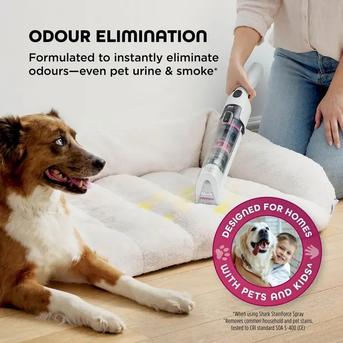 Shark HX100UKT StainForce Cordless Stain Destroying Spot Cleaner With Up To 15 Minutes Run Time, White