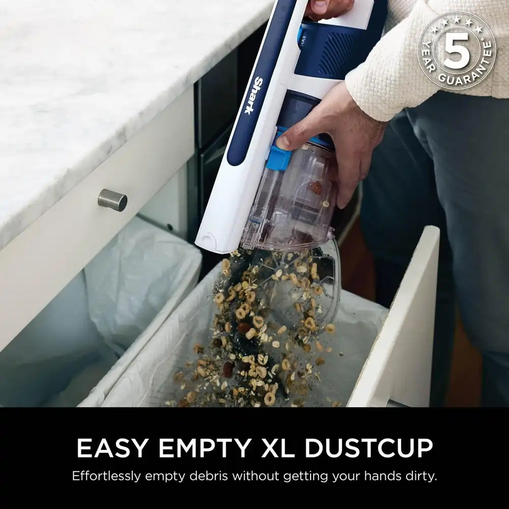 Shark IZ380UK PowerPro Cordless Stick Vacuum Cleaner With Up To 60 Minutes Run Time, Navy Metallic