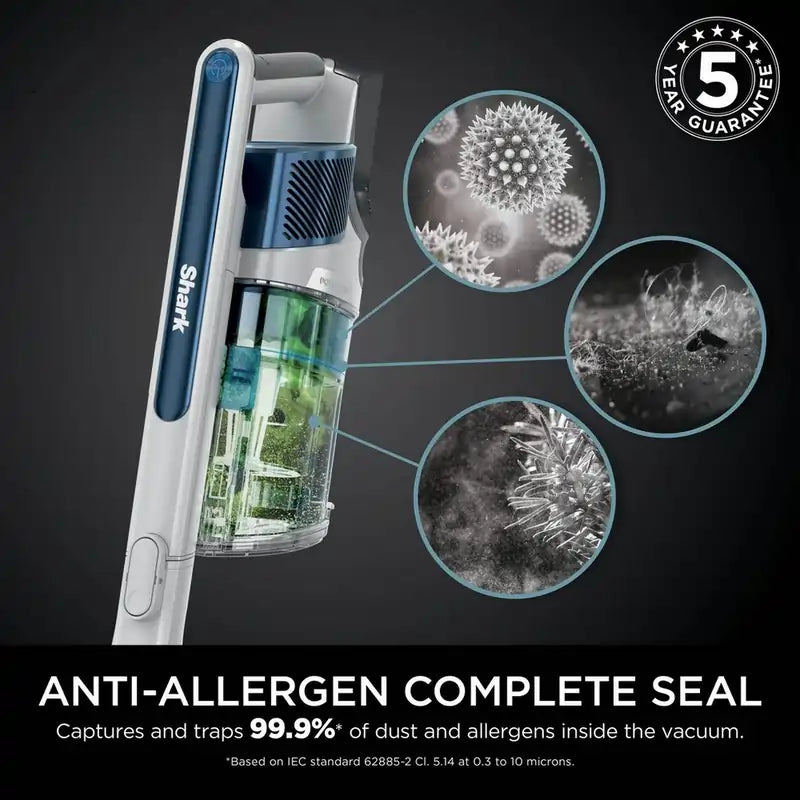 Shark IZ380UK PowerPro Cordless Stick Vacuum Cleaner With Up To 60 Minutes Run Time, Navy Metallic