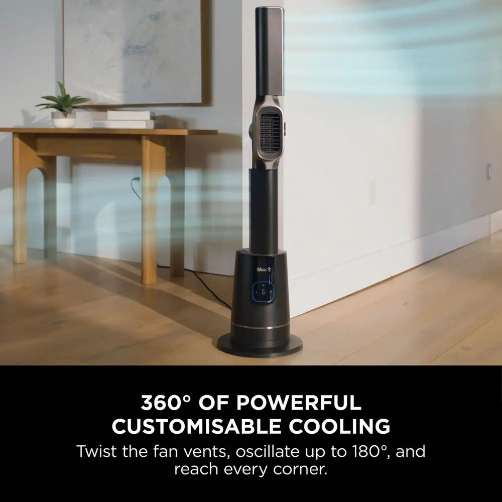 Shark TH200UK Fan & Heater, Charcoal