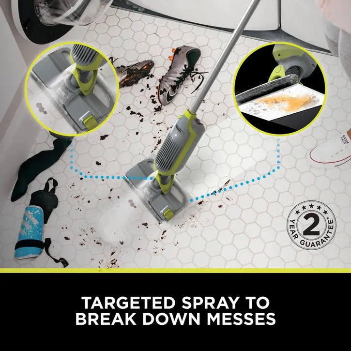 Shark VM200UK VacMop Cordless 2-in-1 Vacuum Mop with Targeted Spray, Charcoal Grey