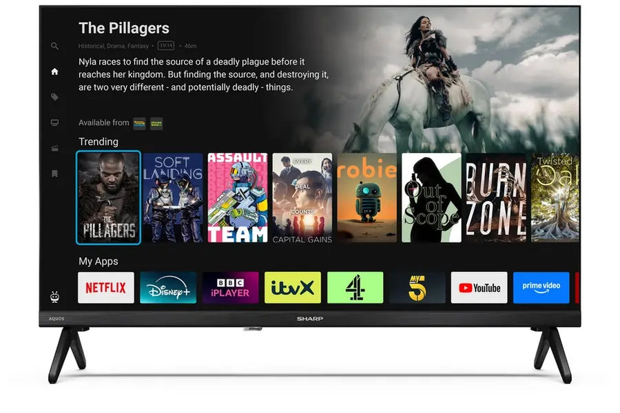 Sharp Aquos 1TC24HE2245KB 24" HD Ready TiVo Smart TV With Freely, Black