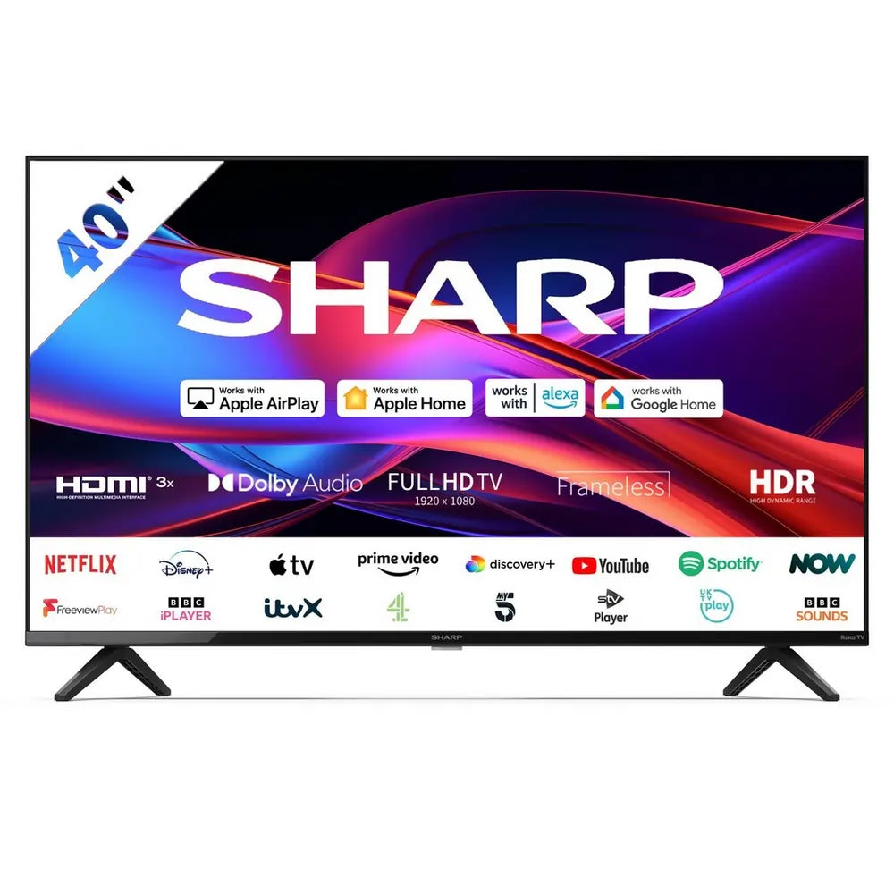 Sharp 2TC40GD2225K 40" Full HD Frameless Smart Roku TV