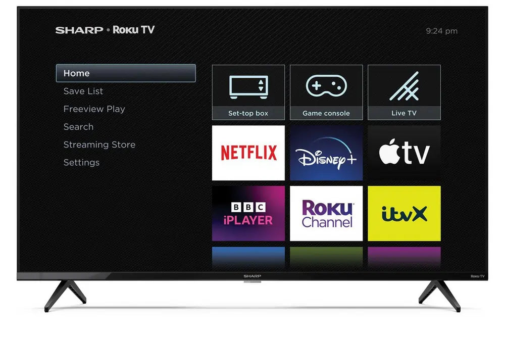 Sharp 4TC43GJ4225K 43" 4K UHD Frameless Smart Roku Television