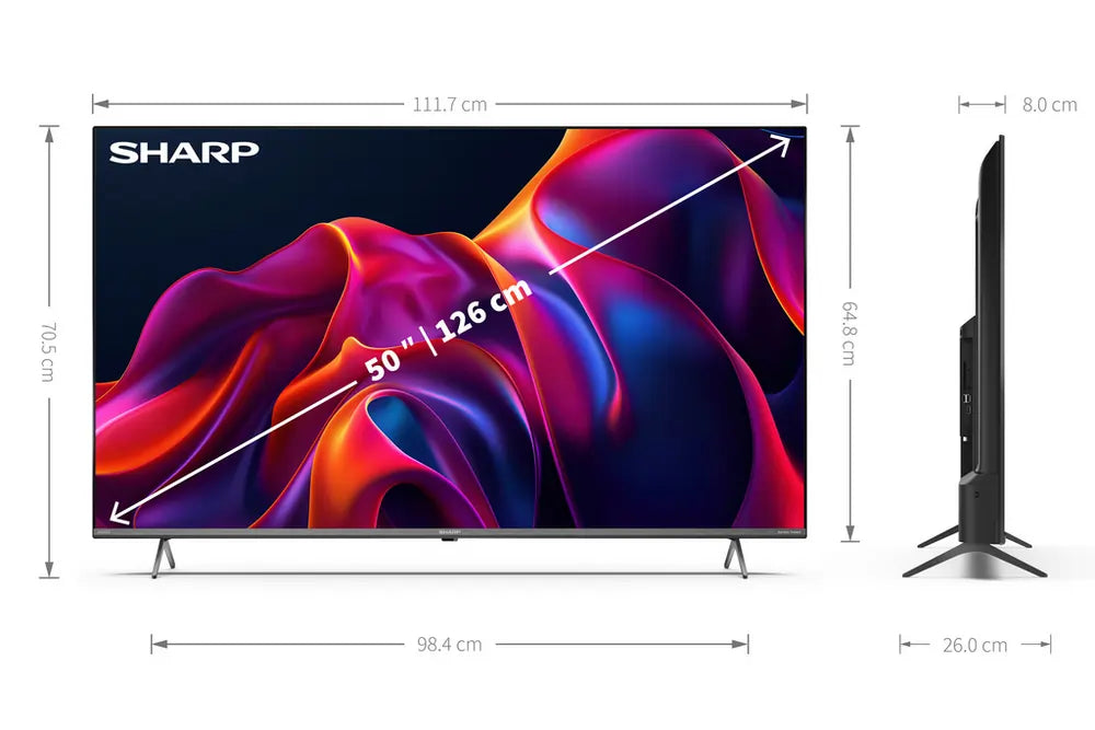 Sharp 4TC50GM6245KS 50" 4K UHD Quantum Dot Frameless Smart TiVo TV -