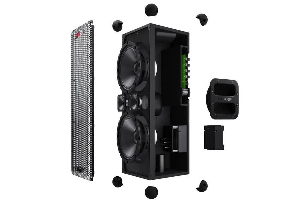 Sharp CPLS100 120W 2.0 Channel Sumobox Speaker - Black | Atlantic Electrics
