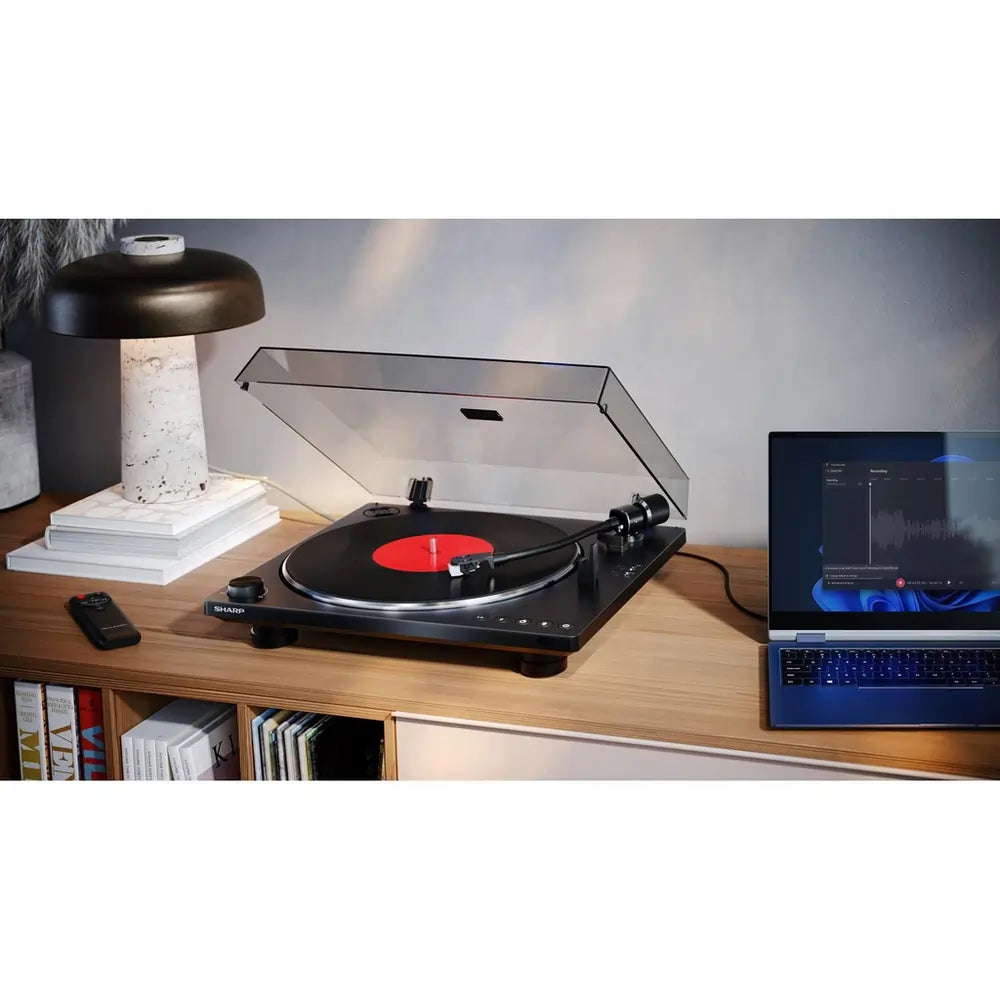 Sharp RP-TT100 Bluetooth Automatic Hi-Fi Turntable With Remote Control, Black