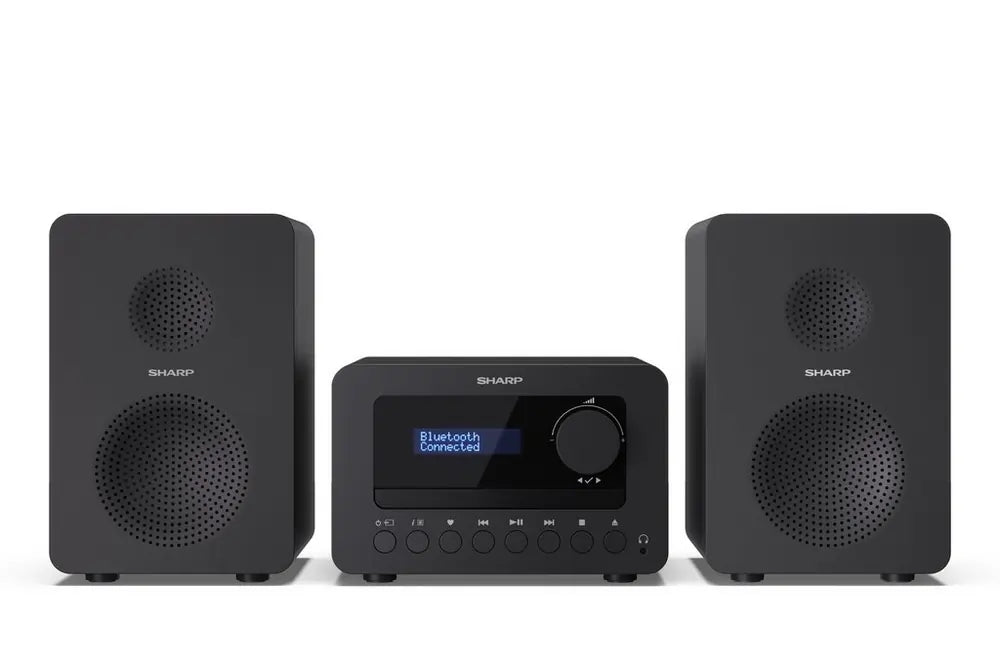 Sharp XLB520D DAB+ Bluetooth Micro Hi-Fi System, Black