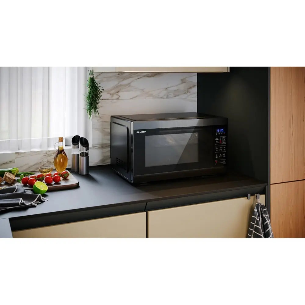 Sharp YCMA262AEB Classic 26 Litre Combi Microwave Oven With Air Fryer, Black
