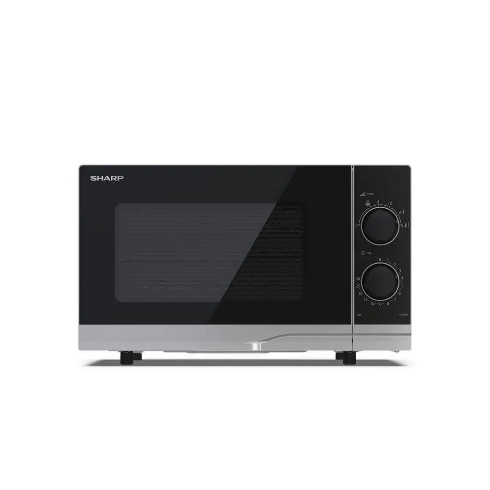 Sharp YCPS201AUS 700W 20 Litre Microwave Oven, Silver