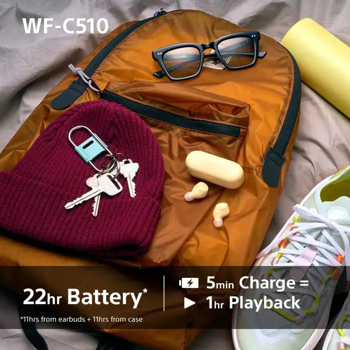 Sony WFC510B True Wireless Bluetooth In-Ear Headphones, Black