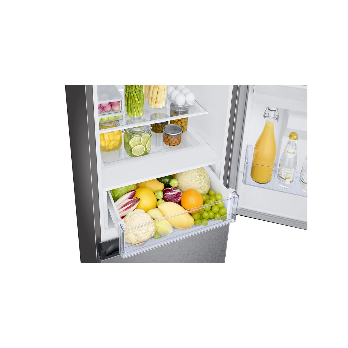 Samsung RB34C632ESA/EU 65/35 Split Freestanding Fridge Freezer, Water Dispenser, 59.5cm Wide - Silver