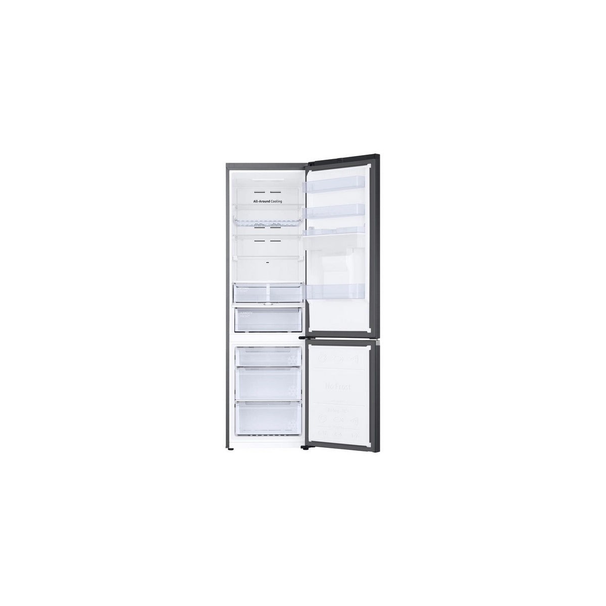 Samsung RB38C636DB1/EU 70/30 Freestanding Frost Free Fridge Freezer, 386 Litre, 59.5cm Wide - Black