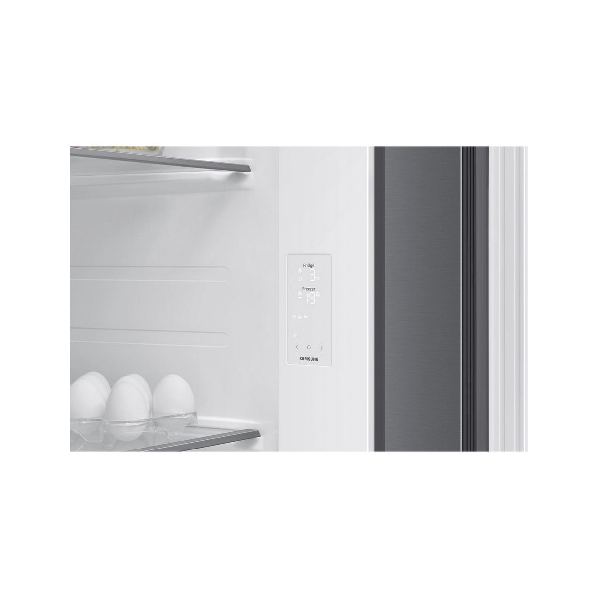 Samsung RS70F65KETEU 60/40 Freestanding American Fridge Freezer, 640 Litre, 91.2cm Wide - Silver