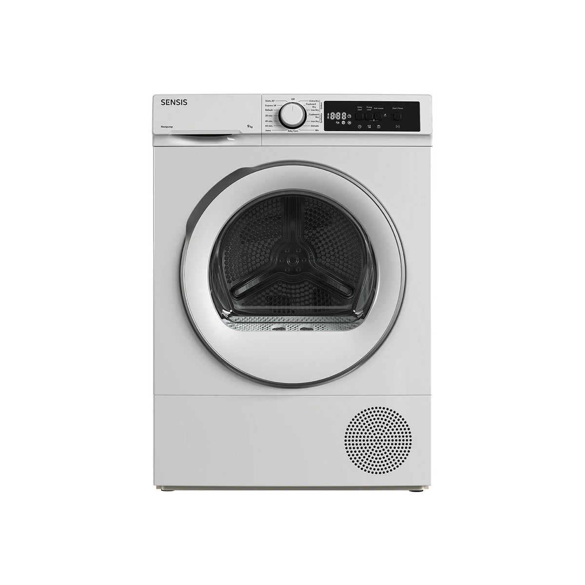 Sensis TDHF019A2W 9Kg Freestanding Heat Pump Tumble Dryer, 59.6cm Wide - White