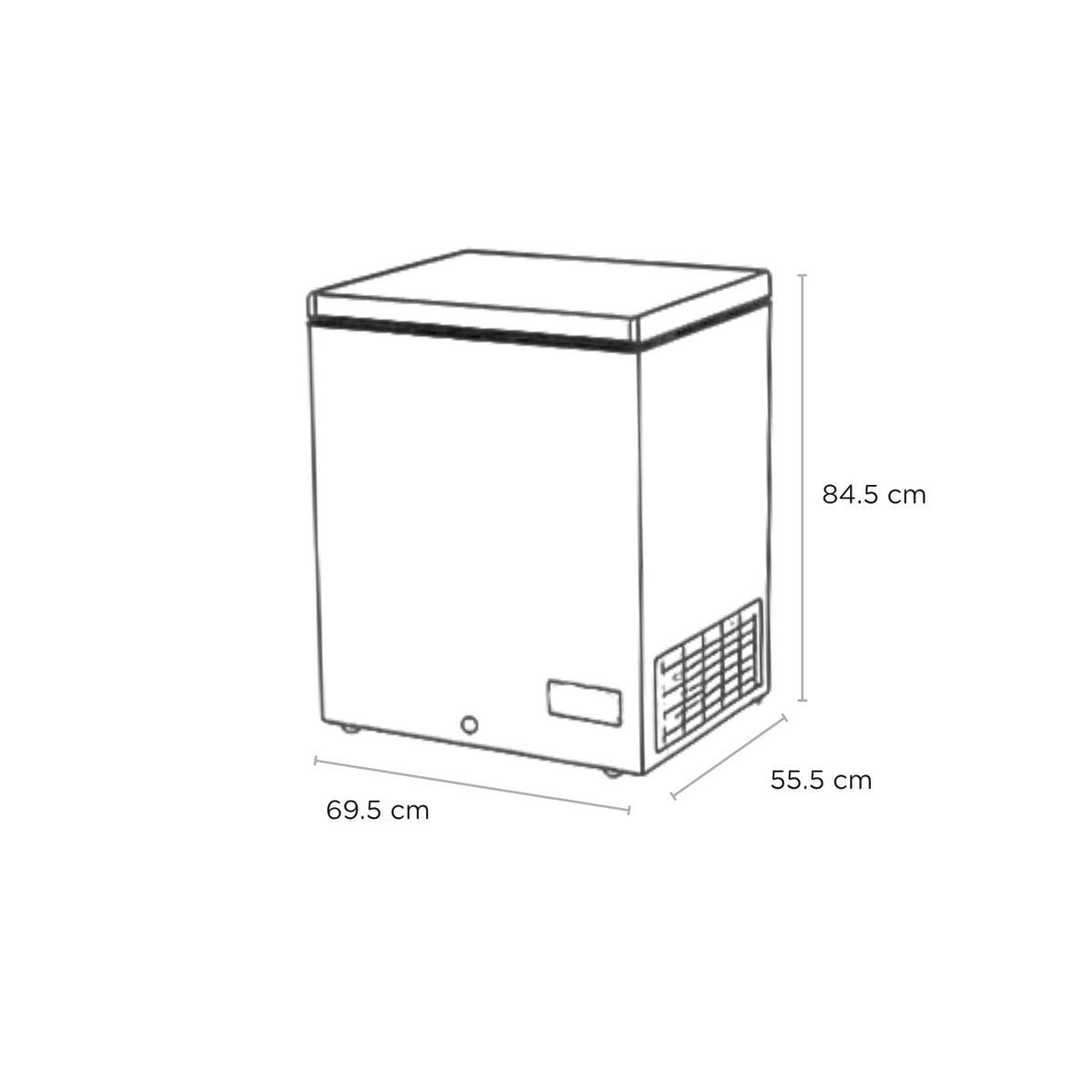 Sensis RFCHT01F137EW 137 Litre Freestanding Chest Freezer, 69.5cm Wide - White