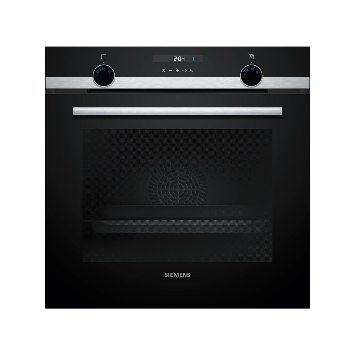 Siemens HB537GBS3B iQ500 Built-In Oven, 71 Litre, White LCD Display with Knob Control, 59.4cm Wide - Stainless Steel