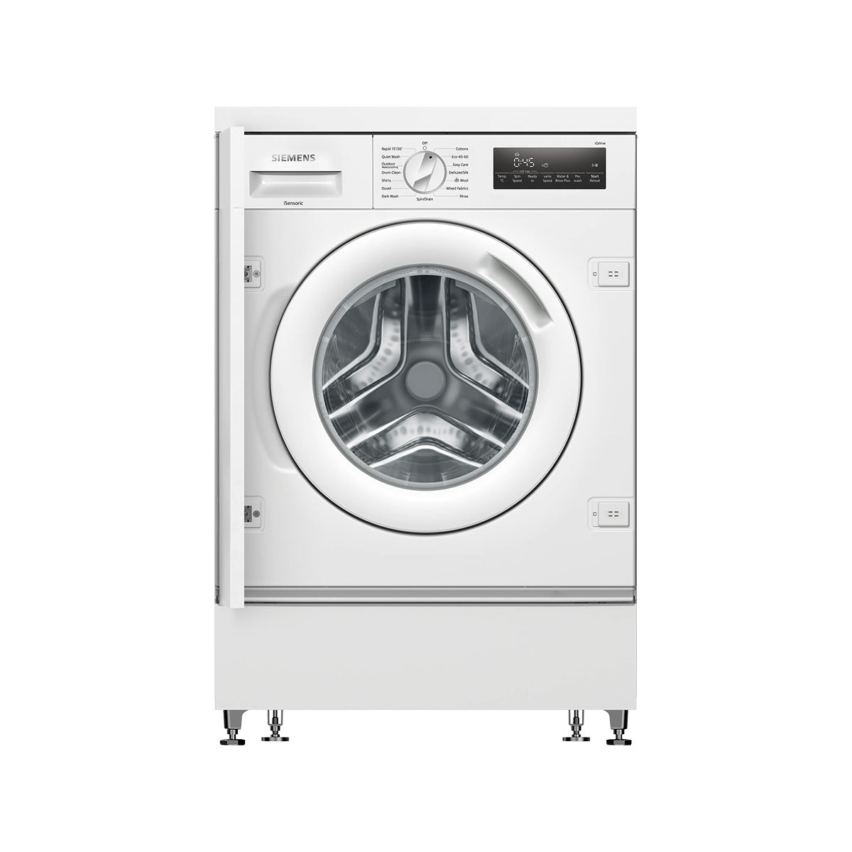 Siemens WI14W502GB iQ700 Built-In Washing Machine, 8kg, 1400 rpm, iQdrive, 59.6cm Wide - White
