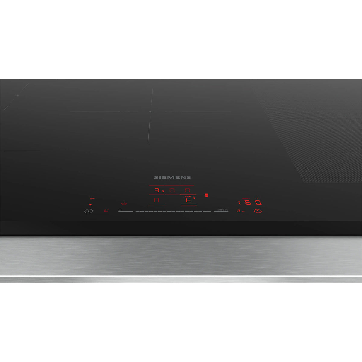 Siemens EX851HVC1E iQ700 Induction Hob, 5 Zones, Surface Mount Without Frame, 80.2cm Wide - Black, Ceramic