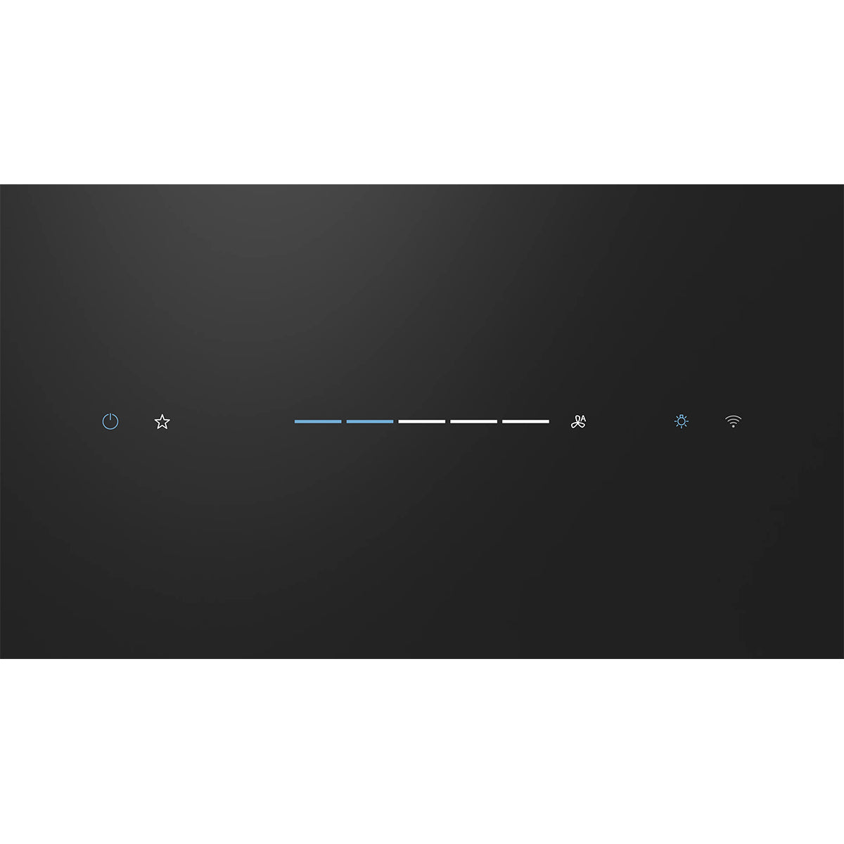 Siemens LC91KLT60B iQ700 Wall-Mounted Cooker Hood, 3 Speeds + 2 Intensive, 230 W Motors, 89cm Wide - Clear Glass Black Printed