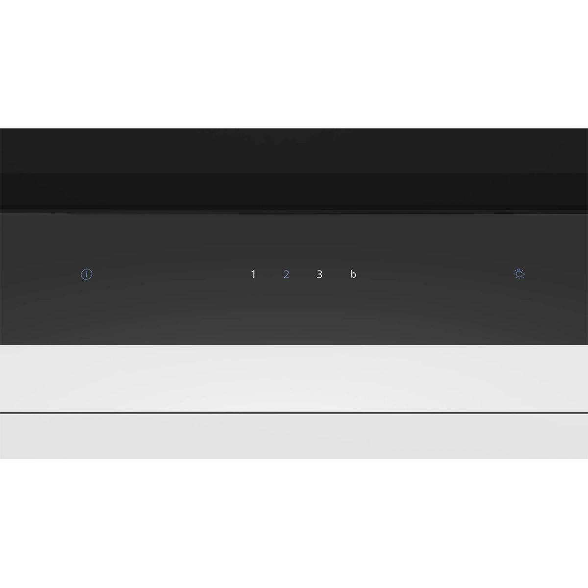 Siemens LJ67BAM60B iQ500 Integrated Design Hood, 3 Speeds + Intensive Setting, 59.7cm Wide - Clear Glass Black Printed