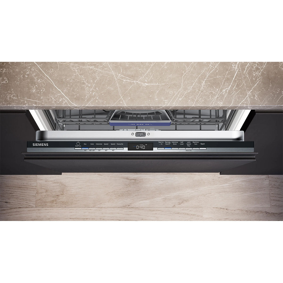 Siemens SN73HX10VG iQ300 Fully-Integrated Dishwasher, 14 Place Settings, 59.8cm Wide - varioHinge