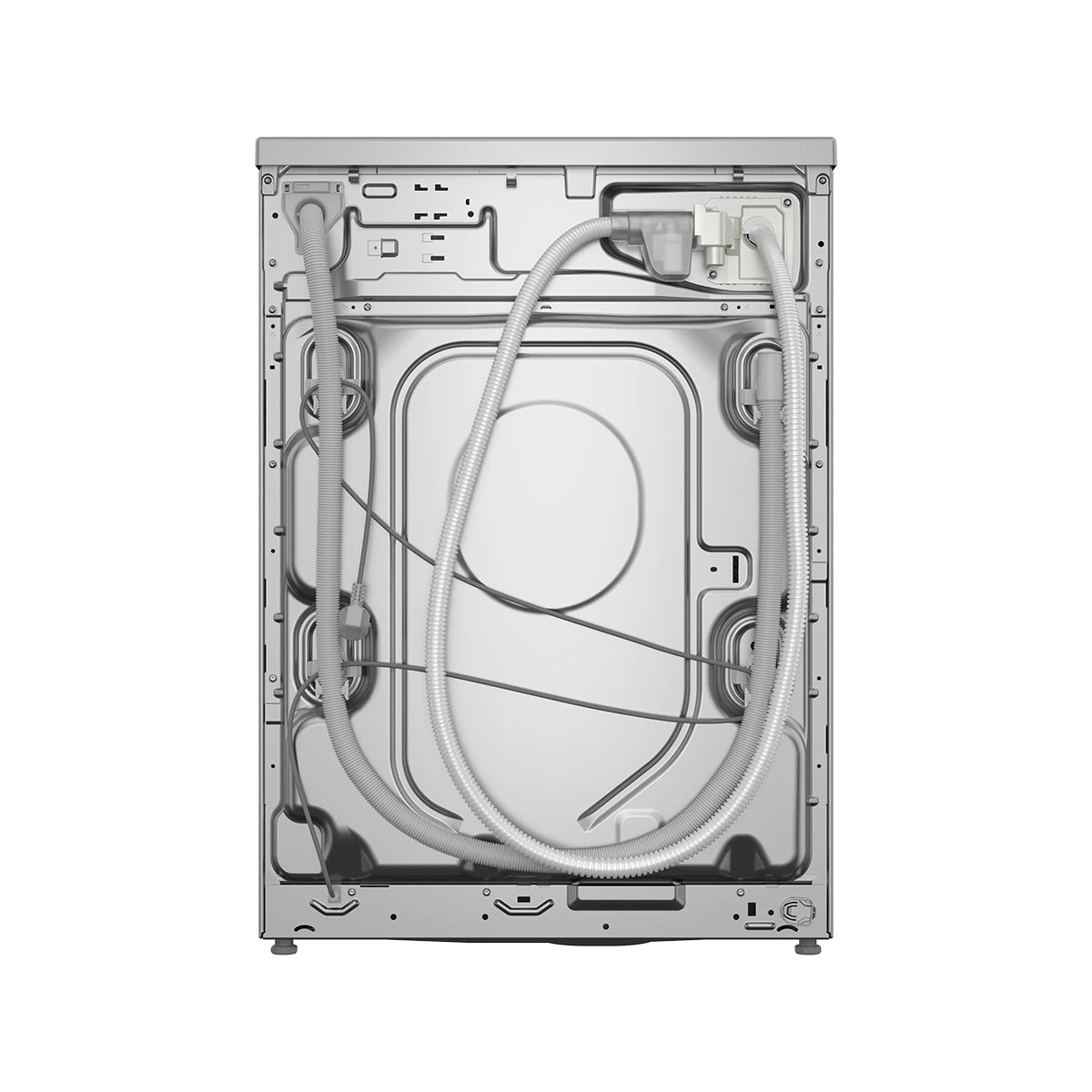 Siemens WN54C2ATGB iQ700 Freestanding Washer Dryer, 10.5/6Kg, 1400 rpm, 59.8cm Wide - Chrome/Black Door