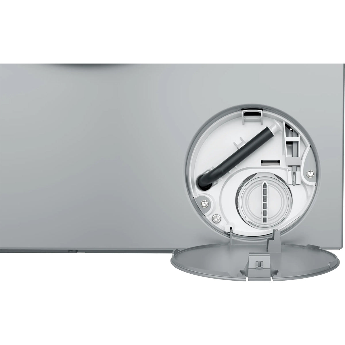 Siemens WN54C2ATGB iQ700 Freestanding Washer Dryer, 10.5/6Kg, 1400 rpm, 59.8cm Wide - Chrome/Black Door