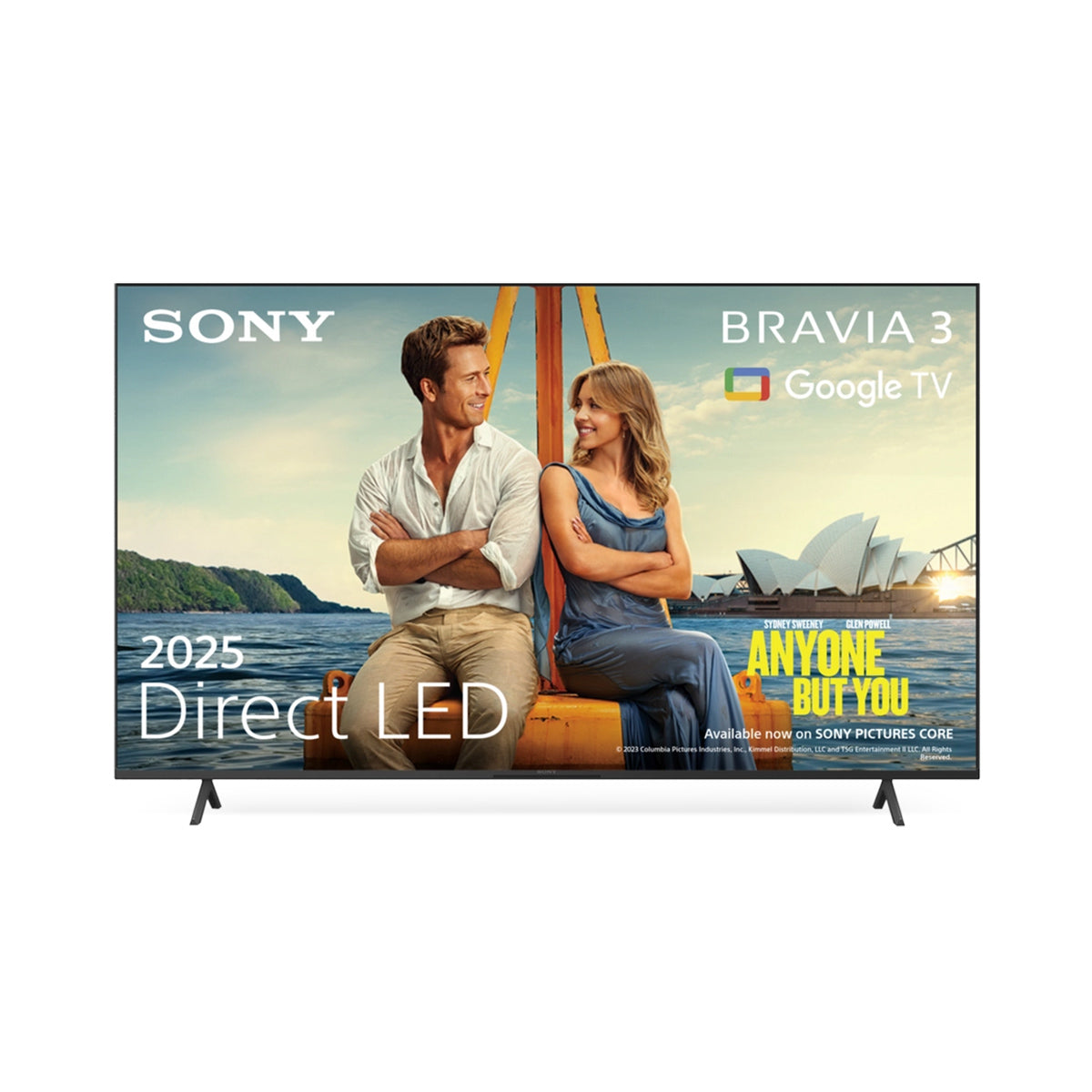 Sony K65S38B.UKA 65" 4K BRAVIA 3 LED HDR Google TV, Smart TV, Dolby Vision - Black