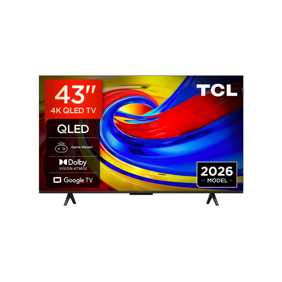 TCL 43P7L-UK 43" 4K HDR QLED Direct LED Google TV - Black