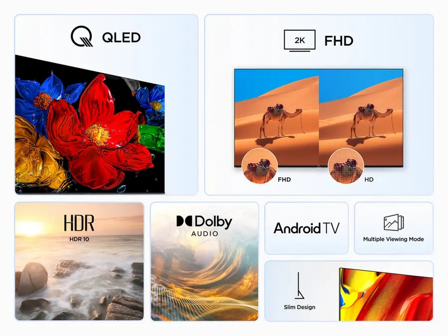 TCL 43V5C-UK 43" QLED FHD HDR Android Television