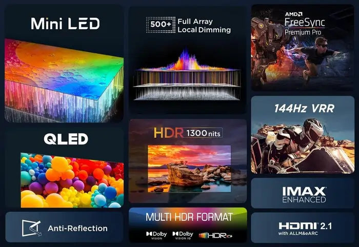 TCL 55C805K 55" 4K QLED Mini-LED HDR Google Television