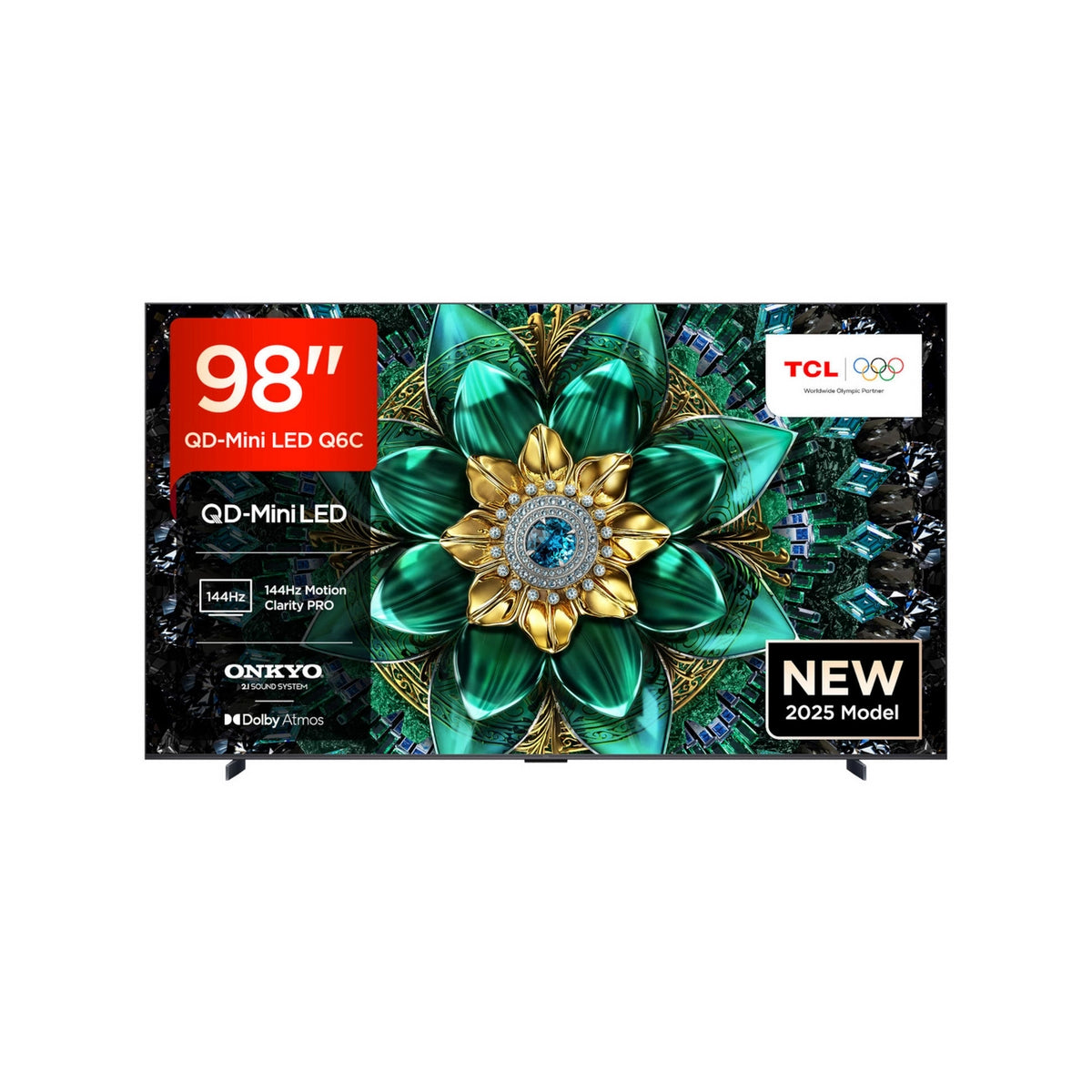 TCL 98Q6C-UK 98" 4K QD-Mini LED UHD Smart Google TV - Black